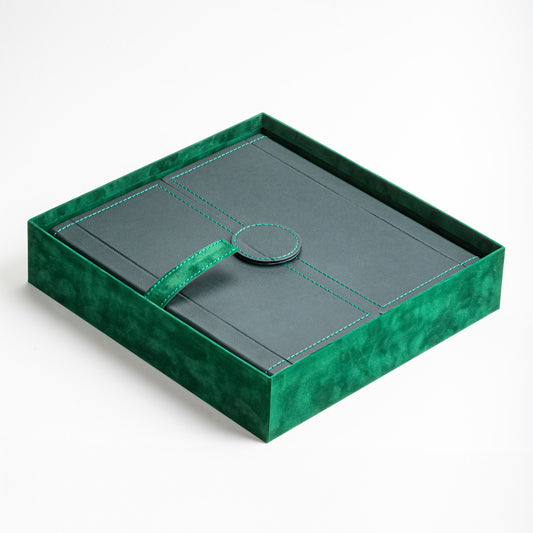 Luxury Velvet and Leather Combination Box