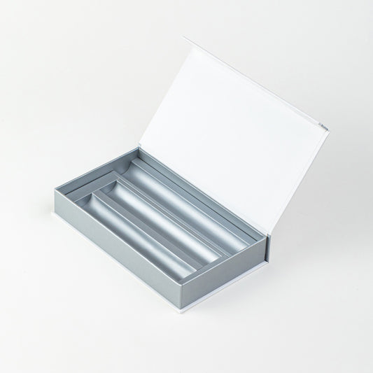 Silver Paper Cigar Box with Magnetic Closure