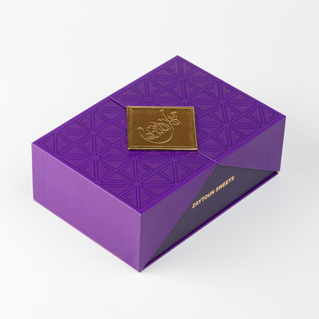 Premium Chocolate Box with Embossed Golden Logo