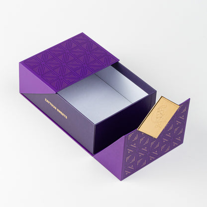 Premium Chocolate Box with Embossed Golden Logo
