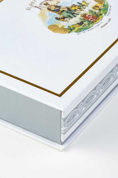 Silver Paper Cigar Box with Magnetic Closure