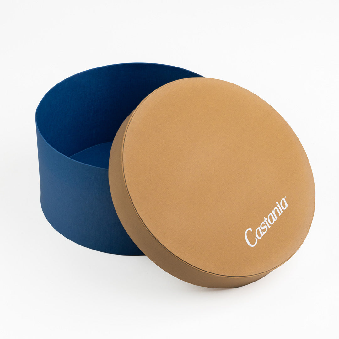 Two-Color Round Box with Dual-Tone Design